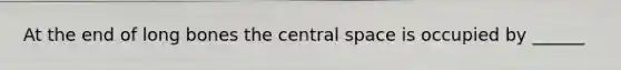 At the end of long bones the central space is occupied by ______