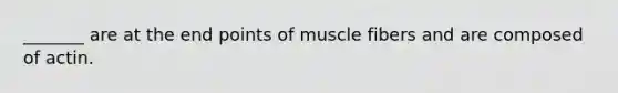 _______ are at the end points of muscle fibers and are composed of actin.