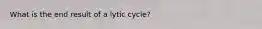 What is the end result of a lytic cycle?