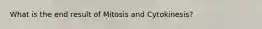 What is the end result of Mitosis and Cytokinesis?