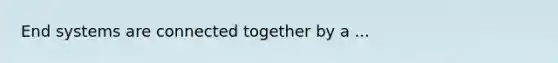 End systems are connected together by a ...