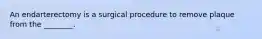 An endarterectomy is a surgical procedure to remove plaque from the ________.