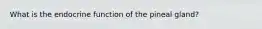 What is the endocrine function of the pineal gland?