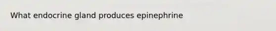 What endocrine gland produces epinephrine