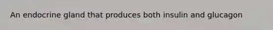An endocrine gland that produces both insulin and glucagon