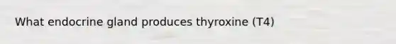 What endocrine gland produces thyroxine (T4)