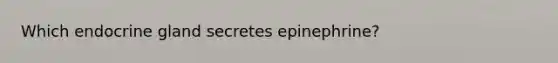 Which endocrine gland secretes epinephrine?