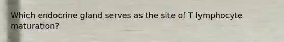 Which endocrine gland serves as the site of T lymphocyte maturation?