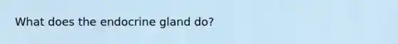 What does the endocrine gland do?