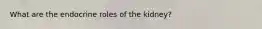 What are the endocrine roles of the kidney?