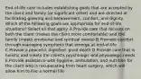 ​End-of-life care includes establishing goals that are accepted by the client and family​ (or significant​ other) and are directed at facilitating grieving and​ bereavement, comfort, and dignity. Which of the following goals are appropriate for​ end-of-life situations? Select all that apply. A.Provide care that focuses on both the client​ (makes the client more​ comfortable) and the family​ (meets emotional and spiritual​ needs) B.Promote comfort through managing symptoms that emerge at​ end-of-life C.Provide a​ peaceful, dignified, good death D.Provide care that is holistic and meets the​ client's psychologic and physiologic needs E.Provide assistance with​ hygiene, ambulation, and nutrition for the client who is recuperating from heart​ surgery, which will allow him to live a normal life