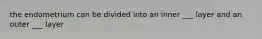 the endometrium can be divided into an inner ___ layer and an outer ___ layer