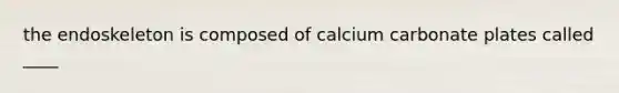 the endoskeleton is composed of calcium carbonate plates called ____