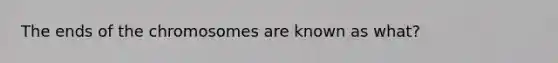 The ends of the chromosomes are known as what?