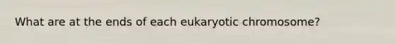 What are at the ends of each eukaryotic chromosome?