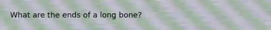 What are the ends of a long bone?