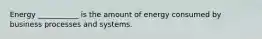 Energy ___________ is the amount of energy consumed by business processes and systems.