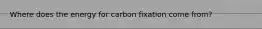 Where does the energy for carbon fixation come from?