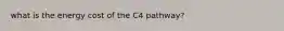 what is the energy cost of the C4 pathway?