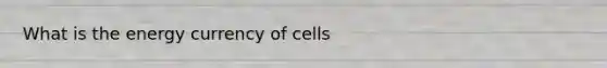 What is the energy currency of cells