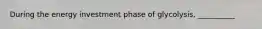 During the energy investment phase of glycolysis, __________