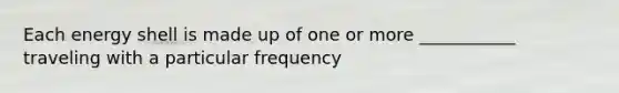 Each energy shell is made up of one or more ___________ traveling with a particular frequency