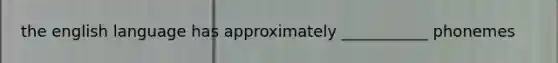 the english language has approximately ___________ phonemes