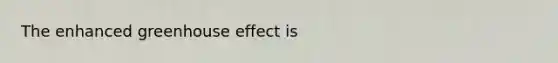 The enhanced greenhouse effect is