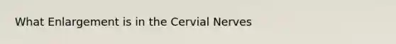 What Enlargement is in the Cervial Nerves