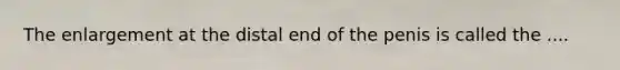 The enlargement at the distal end of the penis is called the ....