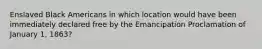 Enslaved Black Americans in which location would have been immediately declared free by the Emancipation Proclamation of January 1, 1863?