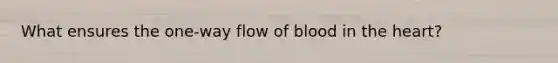 What ensures the one-way flow of blood in the heart?