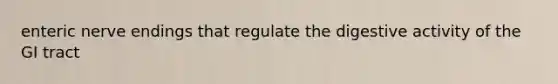 enteric nerve endings that regulate the digestive activity of the GI tract