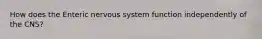 How does the Enteric nervous system function independently of the CNS?