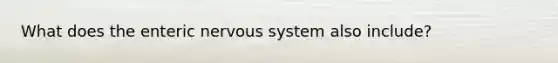 What does the enteric <a href='https://www.questionai.com/knowledge/kThdVqrsqy-nervous-system' class='anchor-knowledge'>nervous system</a> also include?