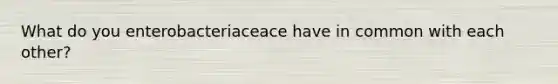 What do you enterobacteriaceace have in common with each other?