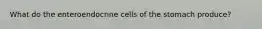 What do the enteroendocrine cells of the stomach produce?