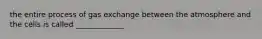 the entire process of gas exchange between the atmosphere and the cells is called _____________