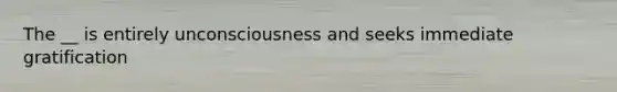 The __ is entirely unconsciousness and seeks immediate gratification