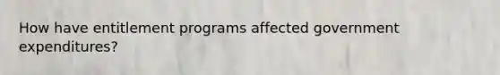 How have entitlement programs affected government expenditures?