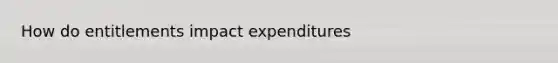 How do entitlements impact expenditures