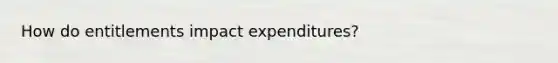 How do entitlements impact expenditures?