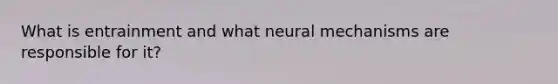 What is entrainment and what neural mechanisms are responsible for it?