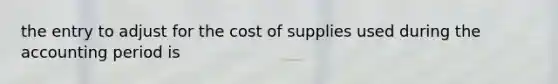 the entry to adjust for the cost of supplies used during the accounting period is