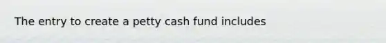 The entry to create a petty cash fund includes