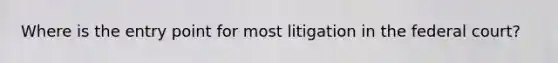 Where is the entry point for most litigation in the federal court?