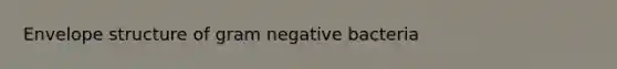 Envelope structure of gram negative bacteria