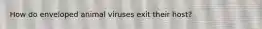 How do enveloped animal viruses exit their host?
