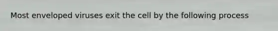 Most enveloped viruses exit the cell by the following process