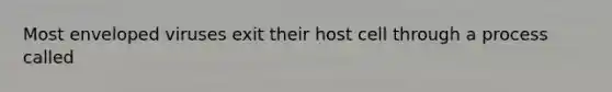 Most enveloped viruses exit their host cell through a process called